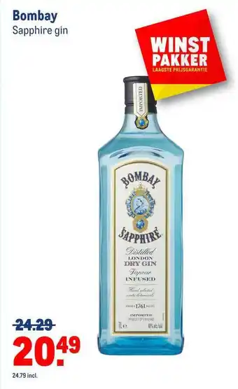 Makro Bombay Sapphire Gin aanbieding