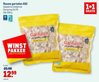 Makro Rauwe Garnalen ASC 1+1 Gratis aanbieding