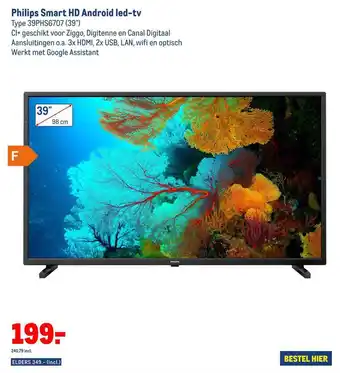 Makro Philips Smart HD Android Led-TV 39PHS6707 (39 aanbieding