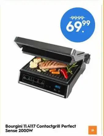 Blokker Bourgini 11.4117 Contactgrill Perfect Sense 2000W aanbieding