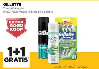 Jumbo Gillette 1+1 Gratis aanbieding