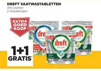 Jumbo Dreft Vaatwastabletten 1+1 Gratis aanbieding