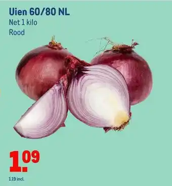 Makro Uien 60-80 NL Rood aanbieding