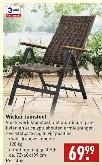 ALDI Wicker Tuinstoel aanbieding