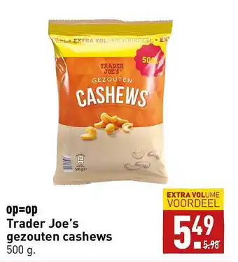 ALDI Trader Joe's Gezouten Cashews aanbieding