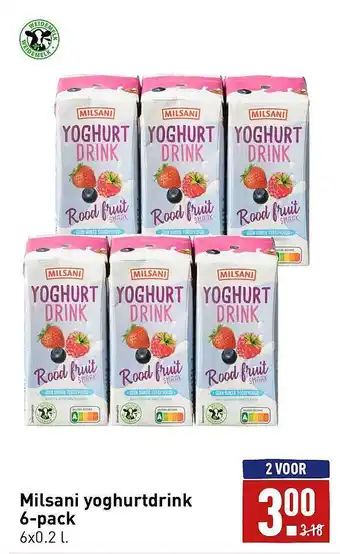 ALDI Milsani Yoghurtdrink 6-Pack aanbieding