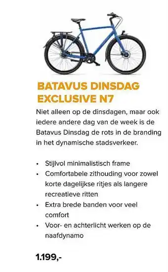 12GO Biking Batavus Dinsdag Exclusive N7 Fiets aanbieding