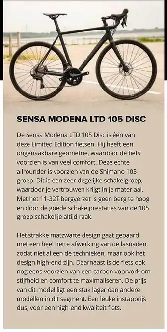 12GO Biking Sensa Modena LTD 105 Disc aanbieding