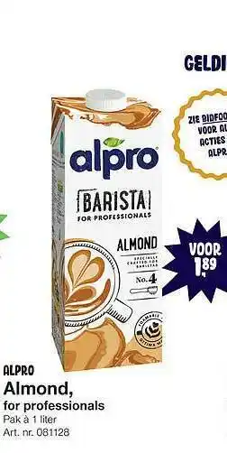 Bidfood Alpro Almond, For Professionals aanbieding