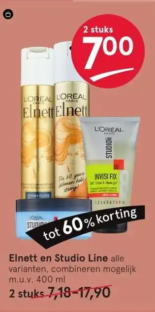 Etos Elnett en Studio Line aanbieding