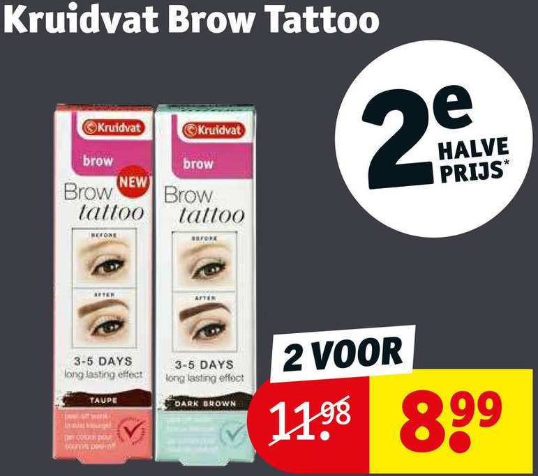 Kruidvat Brow Tattoo aanbieding bij Kruidvat