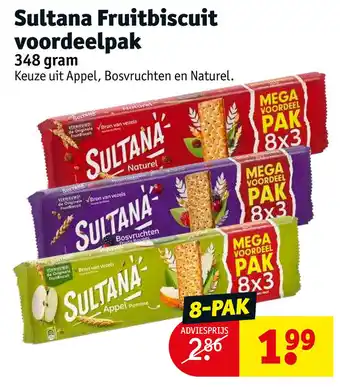 Kruidvat Sultana Fruitbiscuit voordeelpak 348 gram aanbieding