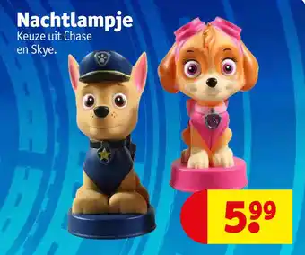 Kruidvat Paw Patrol Nachtlampje aanbieding