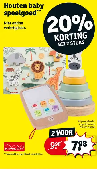 Kruidvat Houten baby speelgoed aanbieding