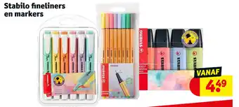 Kruidvat Stabilo fineliners en markers aanbieding