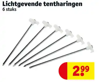 Kruidvat Lichtgevende tentharingen 6 stuks aanbieding