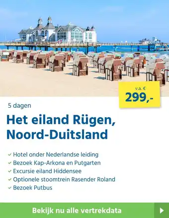 Bolderman Excursiereizen Het eiland Rügen, Noord-Duitsland aanbieding