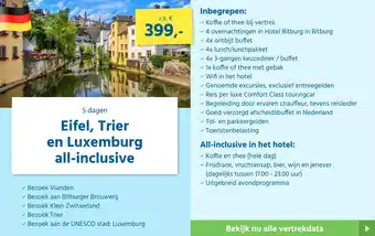 Bolderman Excursiereizen Eifel, Trier en Luxemburg all-inclusive aanbieding