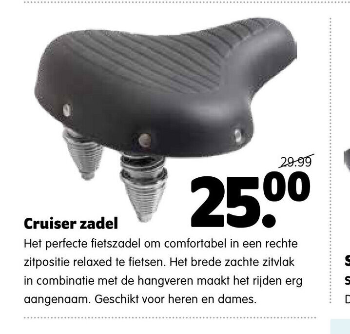 Cruiser zadel aanbieding bij Plentyparts