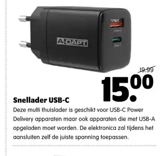 Plentyparts Snellader USB-C aanbieding