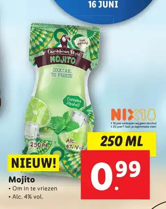 Lidl Mojito 250 ml aanbieding