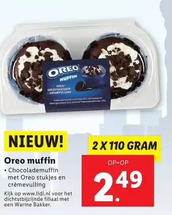 Lidl Oreo muffin 2*110 gr aanbieding