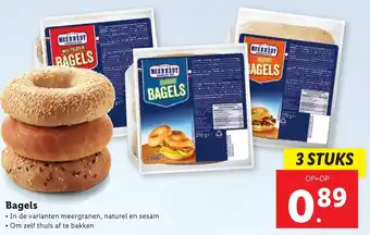 Lidl Bagels 3 st aanbieding