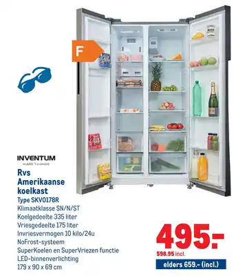 Makro Rvs Amerikaanse koelkast aanbieding