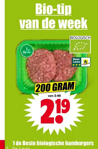 Dirk 1 de Beste biologische hamburgers aanbieding