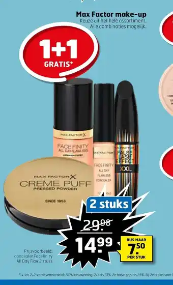 Trekpleister Max Factor make-up 2 stuks aanbieding