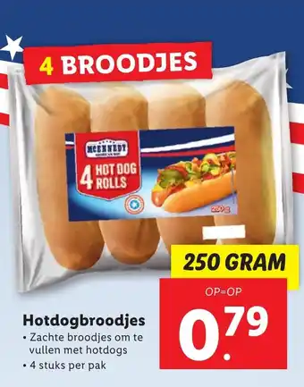 Lidl Hotdogbroodjes 250 gr aanbieding