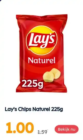 Ochama Lay's Chips Naturel 225g aanbieding