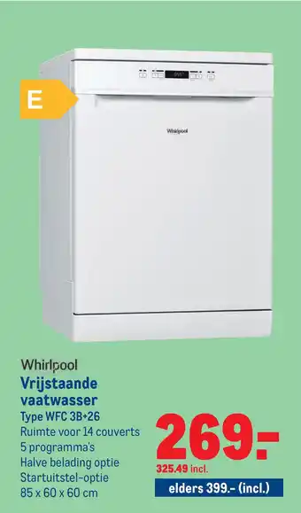 Makro Vrijstaande vaatwasser aanbieding