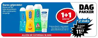 Trekpleister Durex glijmiddel 2 stuks aanbieding