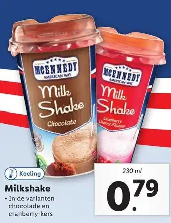 Lidl Milkshake 230 ml aanbieding