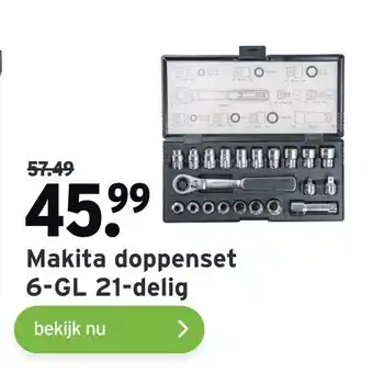 GAMMA Makita doppenset 6-GL 21-delig aanbieding