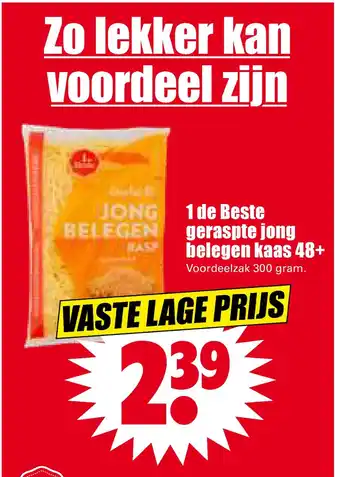 Dirk 1 de Beste geraspte jong belegen kaas 48+ aanbieding