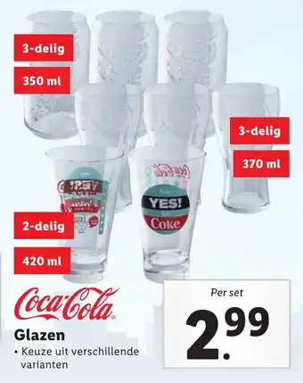 Lidl Coca-Cola Glazen aanbieding