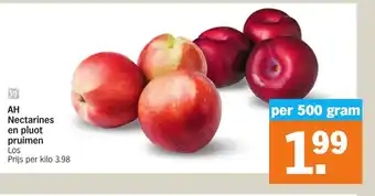 Albert Heijn Nectarines en pluot pruimen 500 gram aanbieding