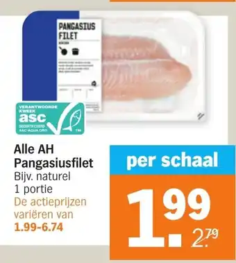 Albert Heijn Pangasiusfilet aanbieding