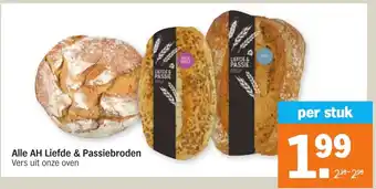 Albert Heijn Liefde & Passiebroden per stuk aanbieding