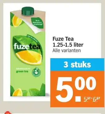 Albert Heijn Fuze Tea 1.25-1.5 liter aanbieding