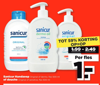 PLUS Sanicur Handzeep aanbieding