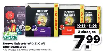 PLUS Douwe Egberts of D.E. Café Koffiecapsules aanbieding