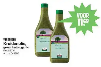 Bidfood Verstegen Kruidenolie, Green Herbs, Garlic aanbieding