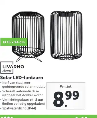 Lidl LIVARNO home Solar LED-lantaarn aanbieding