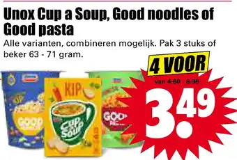 Dirk Unox Cup a Soup, Good noodles of good pasta aanbieding