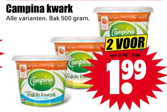Dirk Campina kwark aanbieding