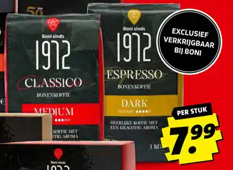 Boni 1972 koffie Classico of espresso koffiebonen per stuk aanbieding