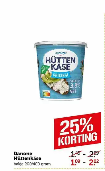 Coop Danone Hüttenkäse 25% Korting aanbieding